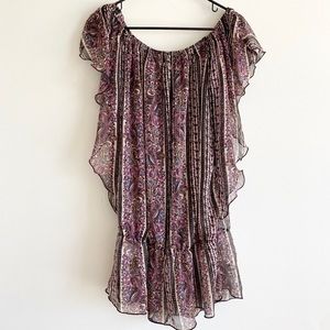 Paisley Sheer Blouse / Tunic Top